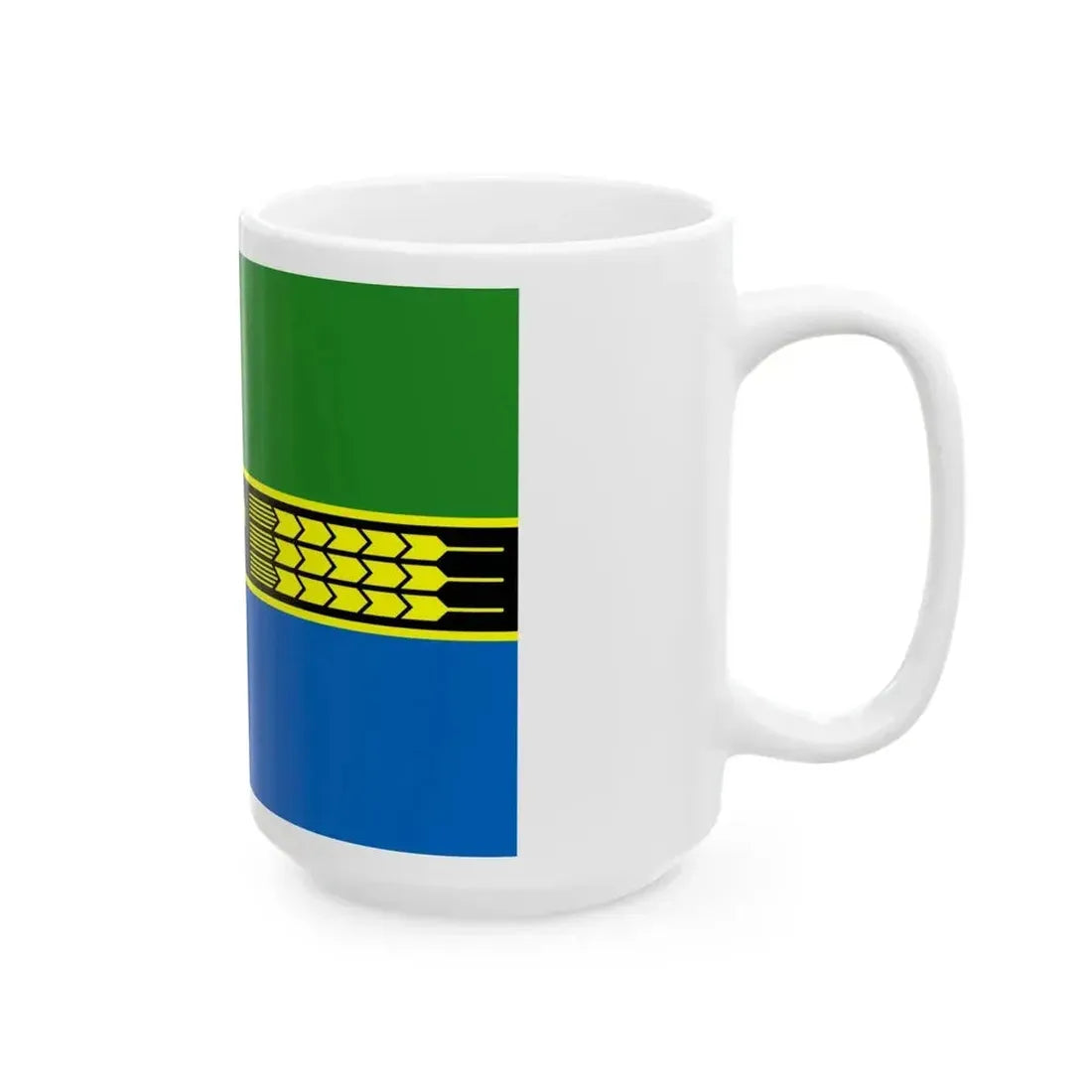 Flag of Dobropillia raion (Ukraine) White Coffee Mug - Go Mug Yourself