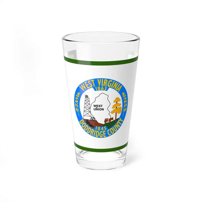 Flag of Doddridge County West Virginia (United States) Pint Glass 16oz 16oz - Go Mug Yourself