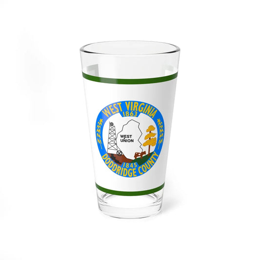Flag of Doddridge County West Virginia (United States) Pint Glass 16oz 16oz - Go Mug Yourself