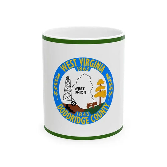 Flag of Doddridge County West Virginia (United States) White Coffee Mug 11oz - Go Mug Yourself
