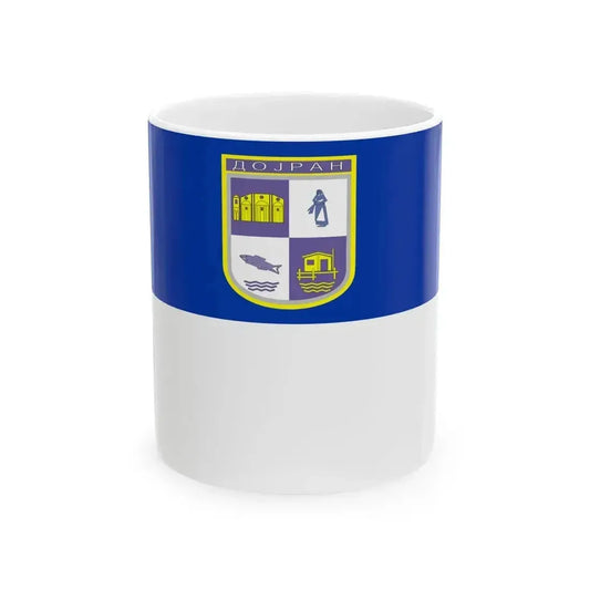 Flag of Dojran Municipality North Macedonia (North Macedonia) White Coffee Mug 11oz - Go Mug Yourself