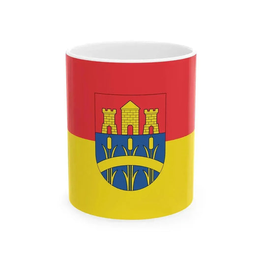 Flag of Dombovar variant (Hungary) White Coffee Mug 11oz - Go Mug Yourself