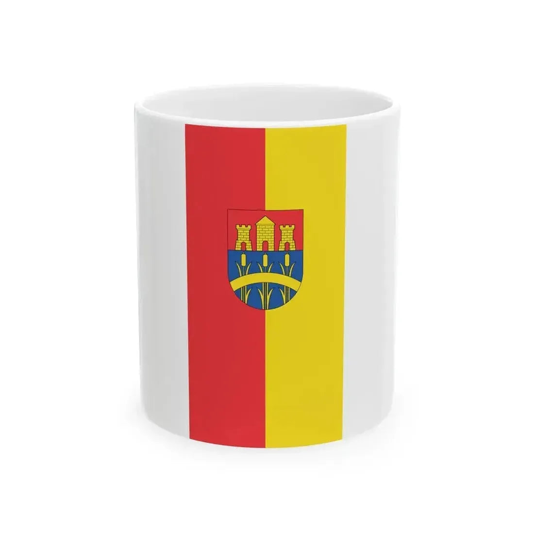 Flag of Dombovar vertical (Hungary) White Coffee Mug 11oz - Go Mug Yourself