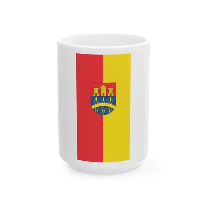 Flag of Dombovar vertical (Hungary) White Coffee Mug 15oz - Go Mug Yourself