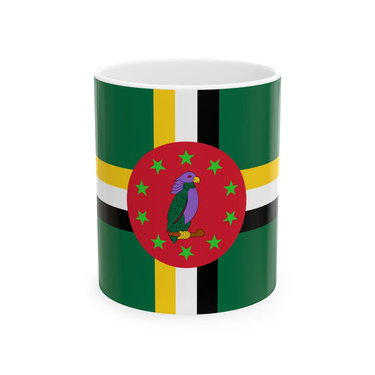 Flag of Dominica 1978-1981 3-2 (Dominica) White Coffee Mug-11oz-Go Mug Yourself
