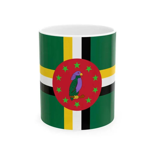 Flag of Dominica 1978-1981 3-2 (Dominica) White Coffee Mug 11oz - Go Mug Yourself