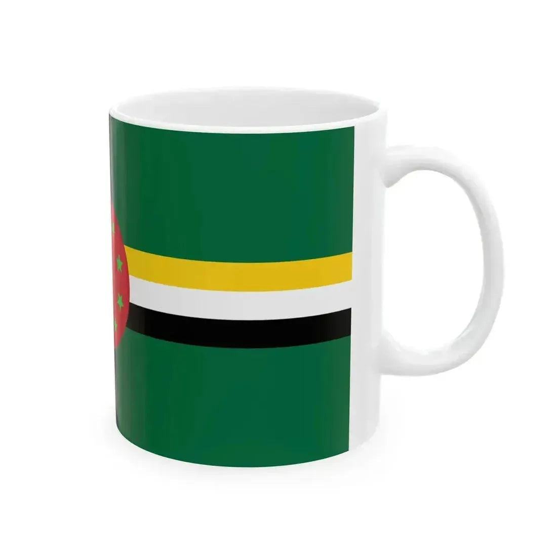 Flag of Dominica 1978-1981 (Dominica) White Coffee Mug - Go Mug Yourself