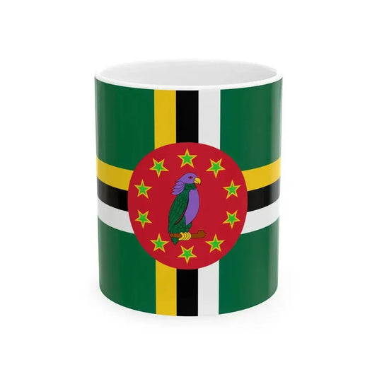 Flag of Dominica 1981-1988 3-2 (Dominica) White Coffee Mug 11oz - Go Mug Yourself
