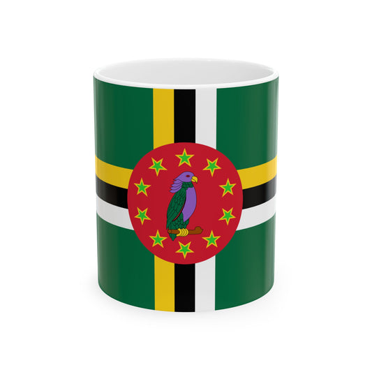Flag of Dominica 1981-1988 (Dominica) White Coffee Mug-11oz-Go Mug Yourself