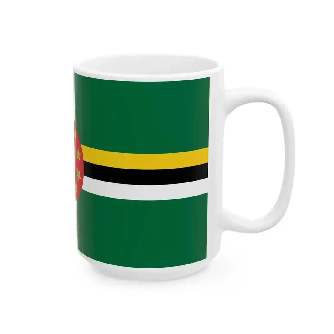 Flag of Dominica 1981-1988 (Dominica) White Coffee Mug - Go Mug Yourself
