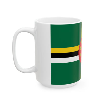 Flag of Dominica 1988-1990 3-2 (Dominica) White Coffee Mug-Go Mug Yourself