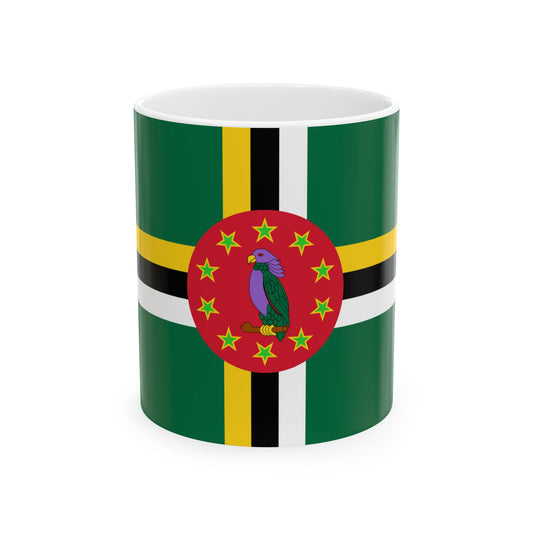 Flag of Dominica 1988-1990 (Dominica) White Coffee Mug-11oz-Go Mug Yourself