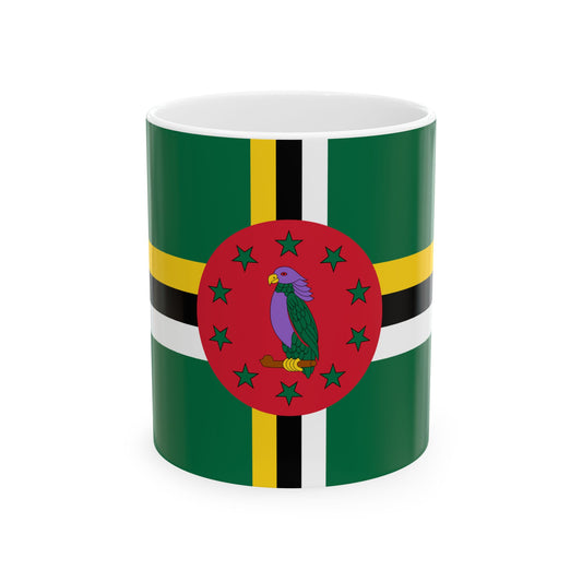 Flag of Dominica 3-2 (Dominica) White Coffee Mug-11oz-Go Mug Yourself