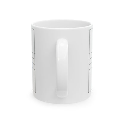 Flag of Dominica colouring page (Dominica) White Coffee Mug-Go Mug Yourself