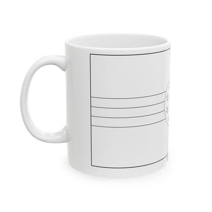 Flag of Dominica colouring page (Dominica) White Coffee Mug-Go Mug Yourself