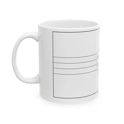 Flag of Dominica colouring page (Dominica) White Coffee Mug - Go Mug Yourself