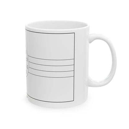 Flag of Dominica colouring page (Dominica) White Coffee Mug-Go Mug Yourself