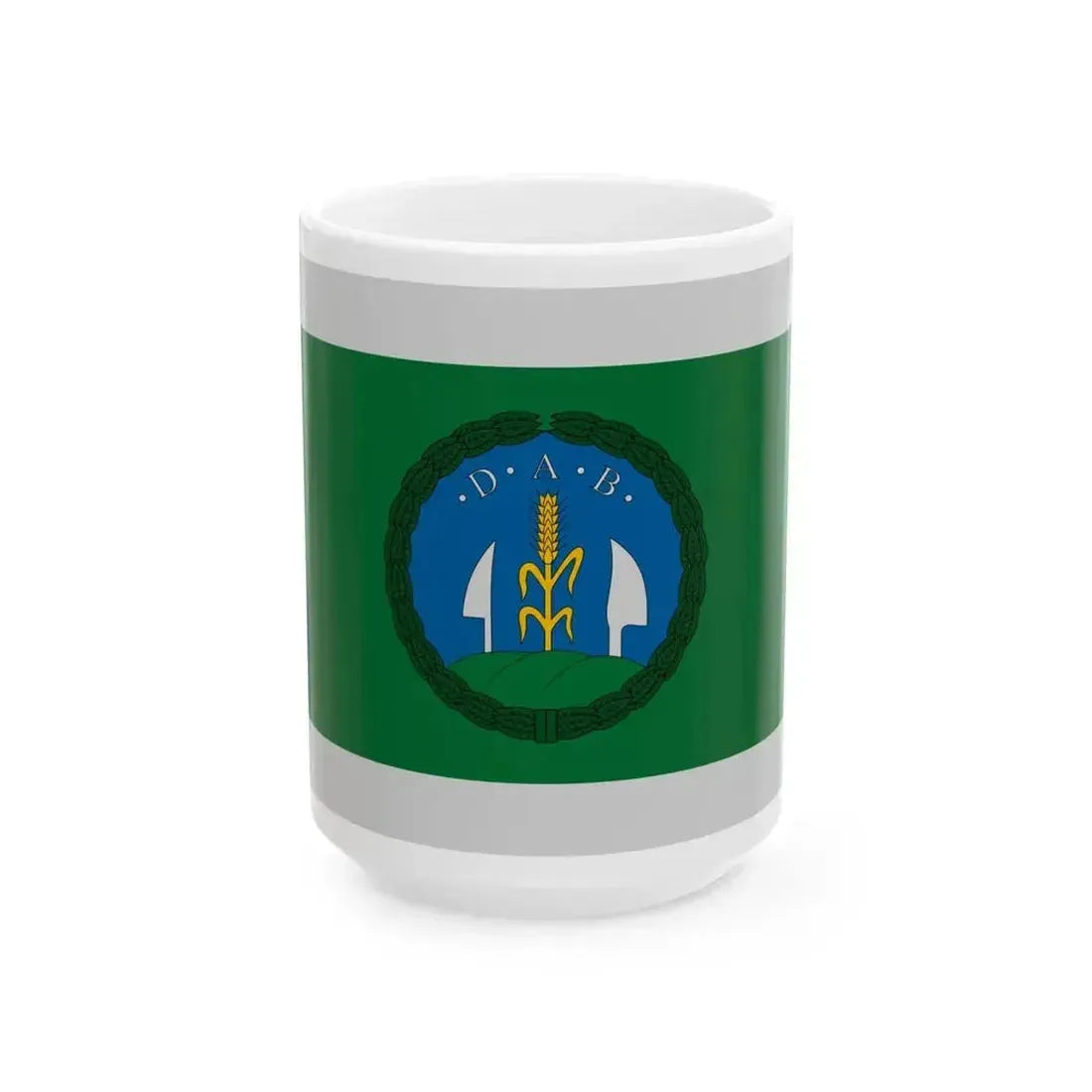Flag of Domsod reverse (Hungary) White Coffee Mug 15oz - Go Mug Yourself