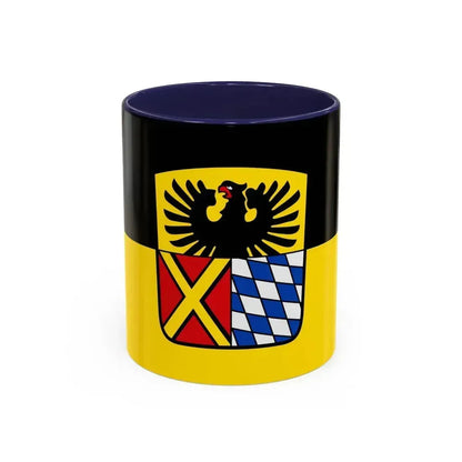 Flag of Donau Ries Germany - Accent Coffee Mug 11oz Navy - Go Mug Yourself