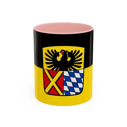 Flag of Donau Ries Germany - Accent Coffee Mug 11oz Pink - Go Mug Yourself