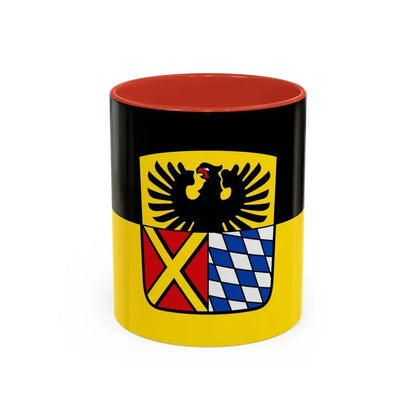 Flag of Donau Ries Germany - Accent Coffee Mug 11oz Red - Go Mug Yourself