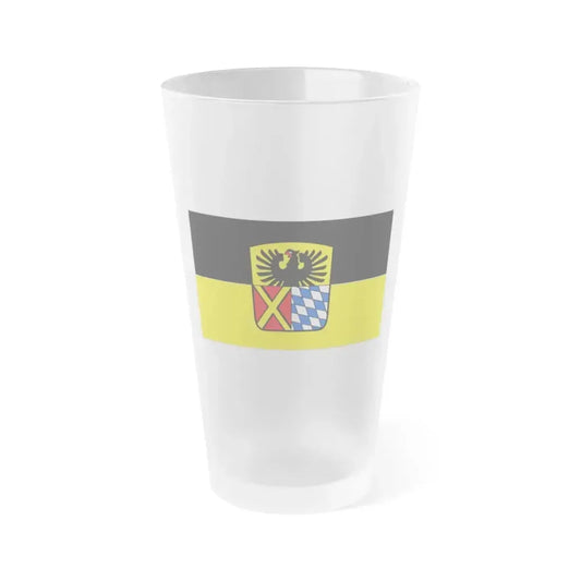 Flag of Donau Ries Germany - Frosted Pint Glass 16oz 16oz Frosted - Go Mug Yourself