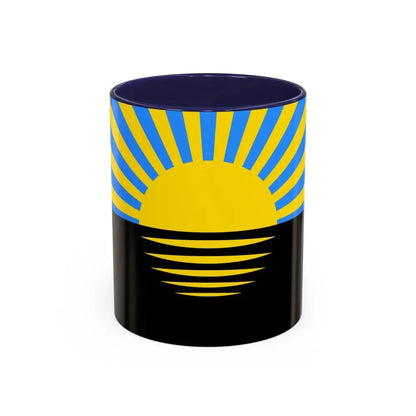 Flag of Donetsk Oblast Ukraine - Accent Coffee Mug 11oz Navy - Go Mug Yourself