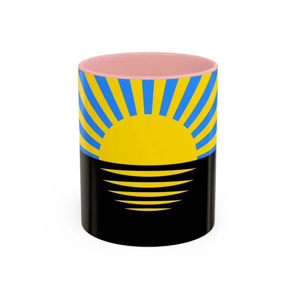 Flag of Donetsk Oblast Ukraine - Accent Coffee Mug 11oz Pink - Go Mug Yourself