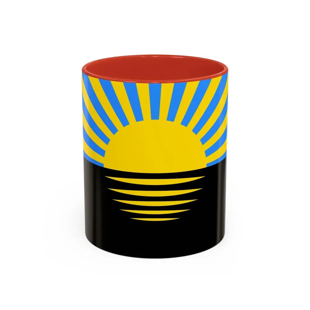 Flag of Donetsk Oblast Ukraine - Accent Coffee Mug 11oz Red - Go Mug Yourself