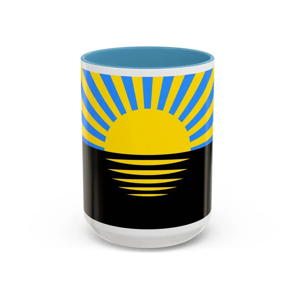 Flag of Donetsk Oblast Ukraine - Accent Coffee Mug 15oz Light Blue - Go Mug Yourself