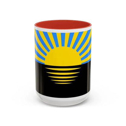 Flag of Donetsk Oblast Ukraine - Accent Coffee Mug 15oz Red - Go Mug Yourself