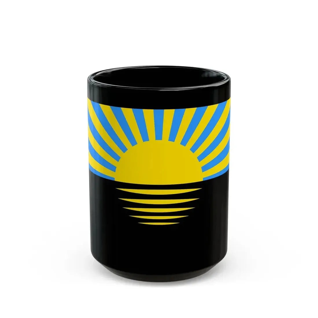 Flag of Donetsk Oblast Ukraine - Black Coffee Mug 15oz - Go Mug Yourself