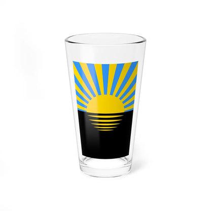 Flag of Donetsk Oblast vertical (Ukraine) Pint Glass 16oz 16oz - Go Mug Yourself