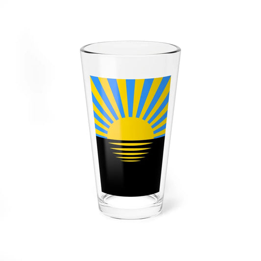 Flag of Donetsk Oblast vertical (Ukraine) Pint Glass 16oz 16oz - Go Mug Yourself