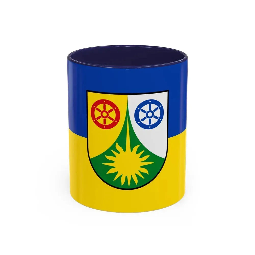Flag of Donnersbergkreis Germany - Accent Coffee Mug 11oz Navy - Go Mug Yourself