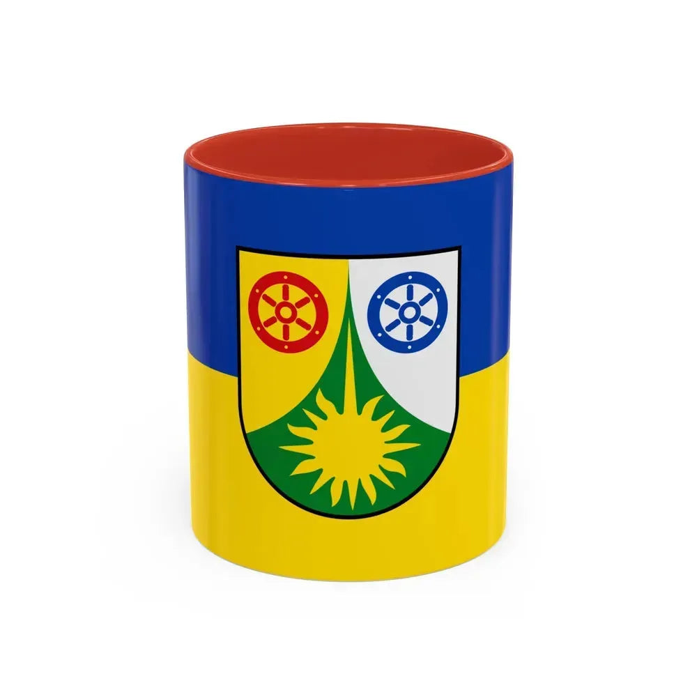 Flag of Donnersbergkreis Germany - Accent Coffee Mug 11oz Red - Go Mug Yourself