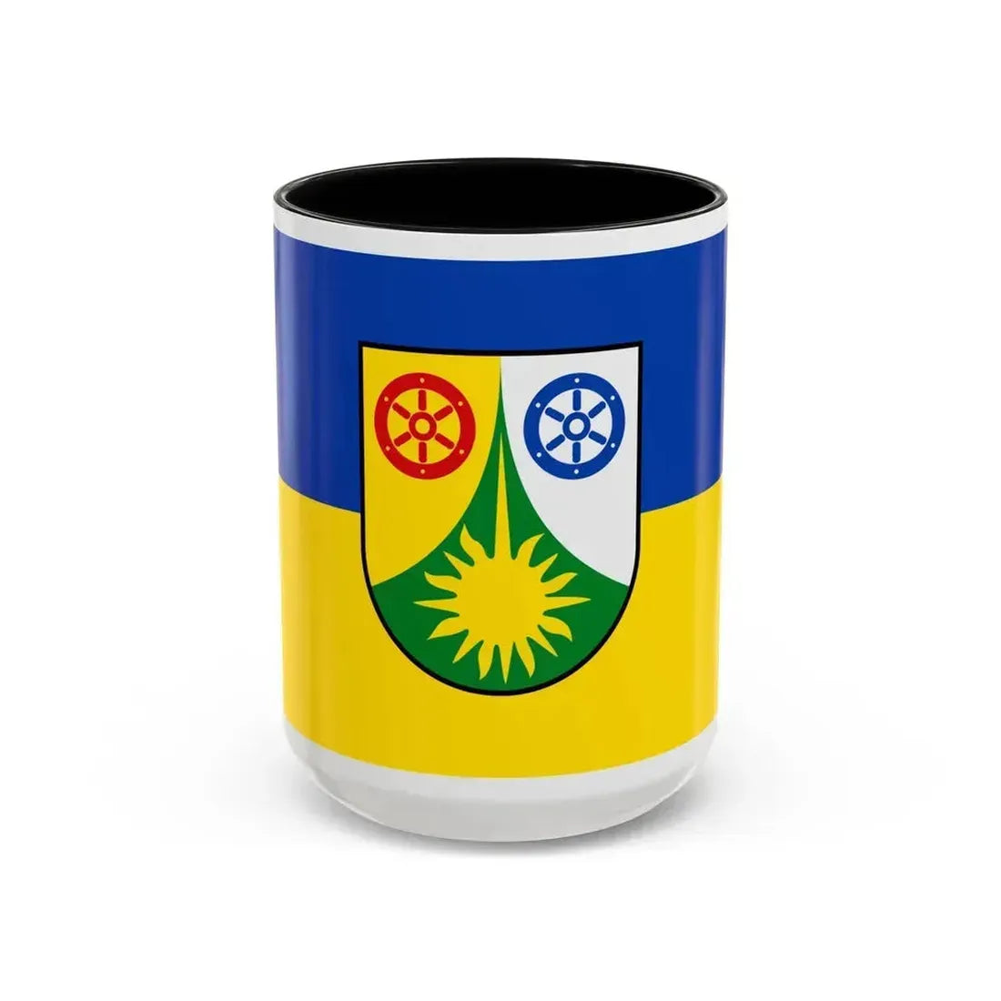 Flag of Donnersbergkreis Germany - Accent Coffee Mug 15oz Black - Go Mug Yourself