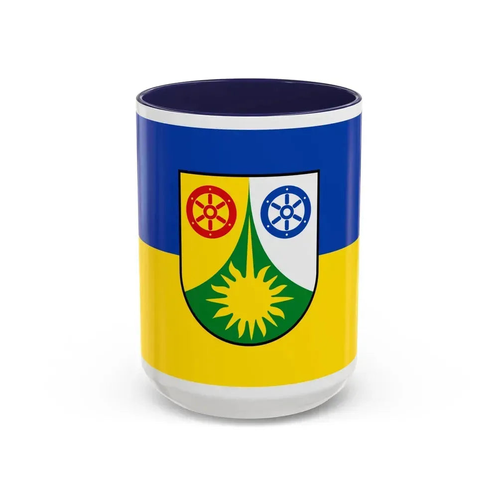 Flag of Donnersbergkreis Germany - Accent Coffee Mug 15oz Navy - Go Mug Yourself