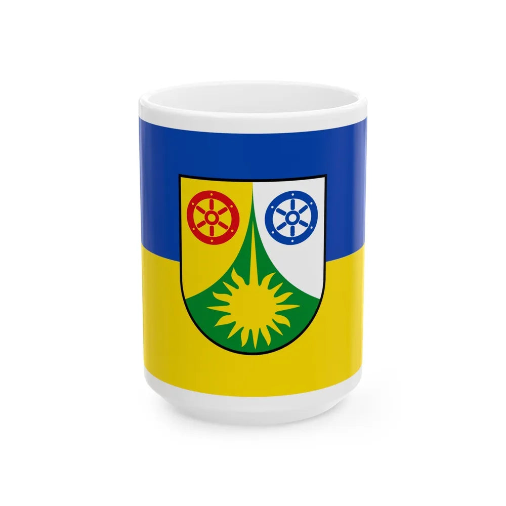 Flag of Donnersbergkreis Germany - White Coffee Mug-15oz-Go Mug Yourself