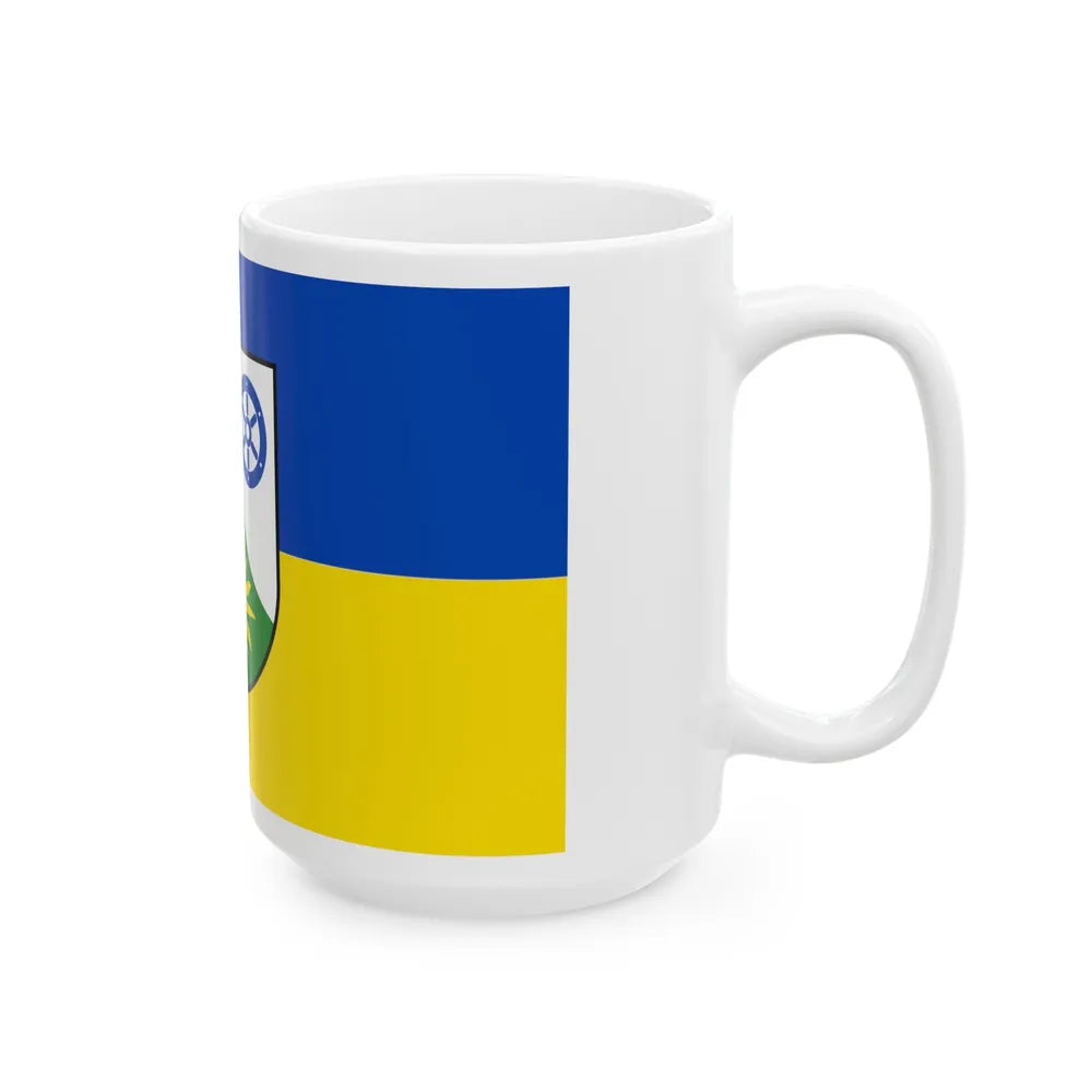 Flag of Donnersbergkreis Germany - White Coffee Mug-Go Mug Yourself