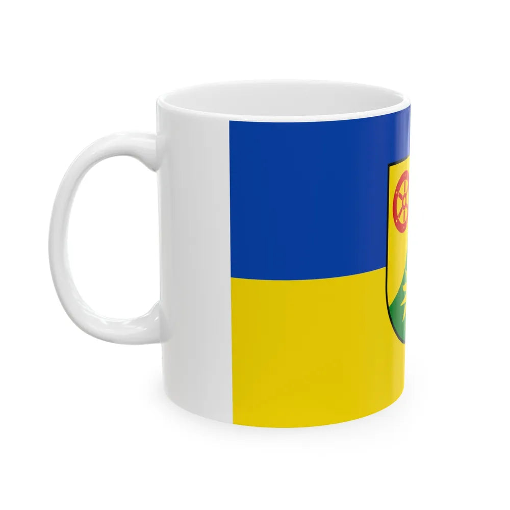 Flag of Donnersbergkreis Germany - White Coffee Mug-Go Mug Yourself