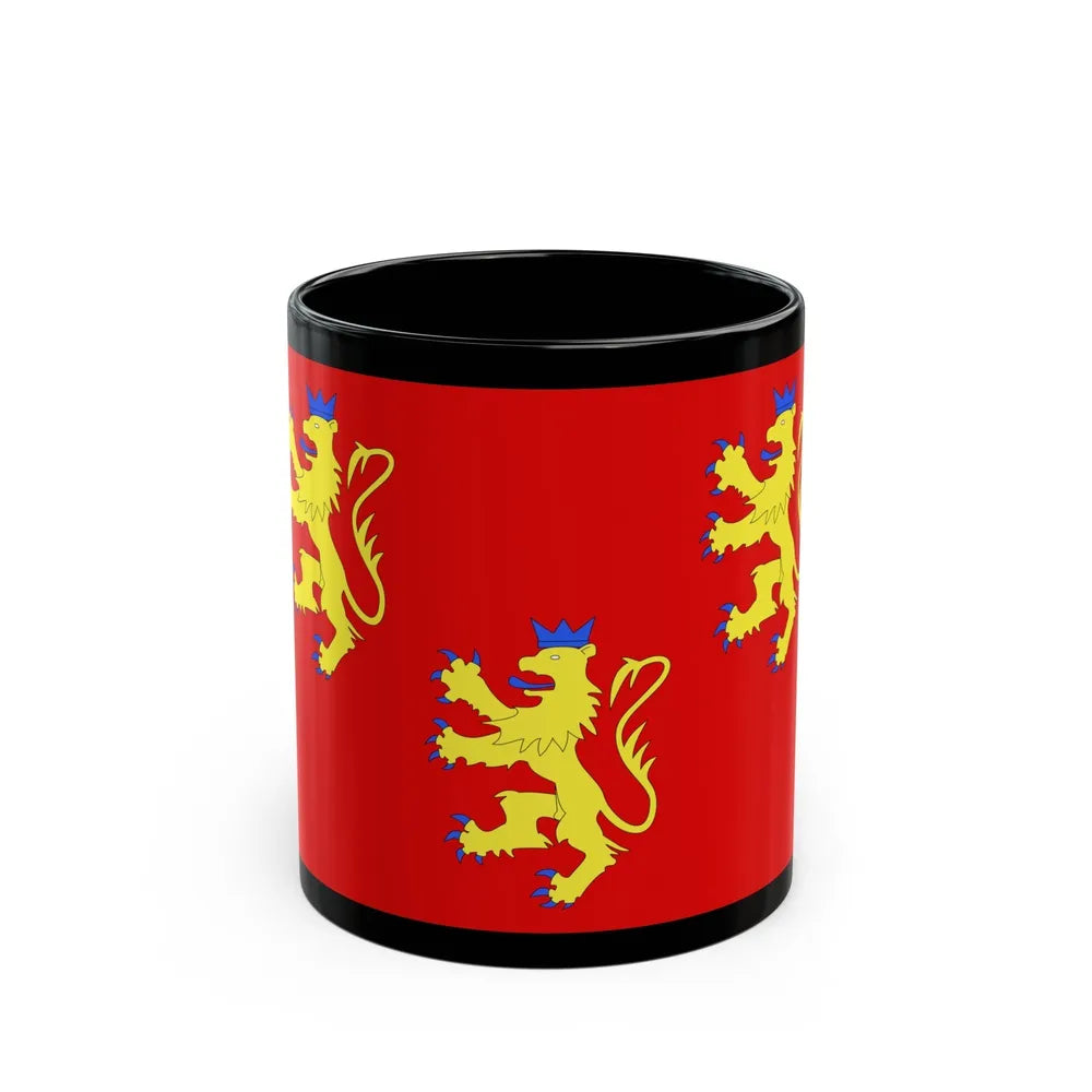 Flag of Dordogne France 2 - Black Coffee Mug-11oz-Go Mug Yourself