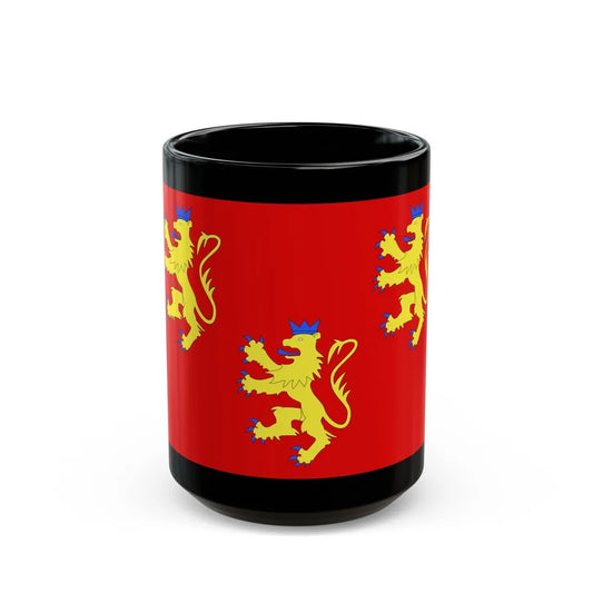 Flag of Dordogne France 2 - Black Coffee Mug-15oz-Go Mug Yourself