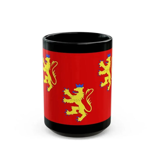 Flag of Dordogne France 2 - Black Coffee Mug 15oz - Go Mug Yourself