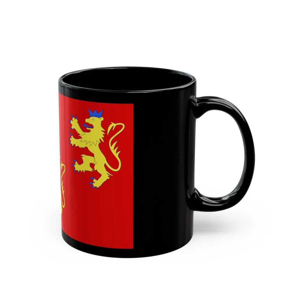 Flag of Dordogne France 2 - Black Coffee Mug-Go Mug Yourself