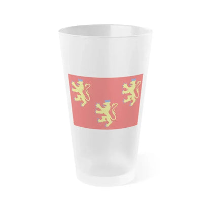 Flag of Dordogne France 2 - Frosted Pint Glass 16oz 16oz Frosted - Go Mug Yourself