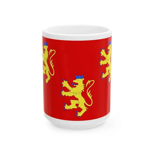Flag of Dordogne France 2 - White Coffee Mug 15oz - Go Mug Yourself