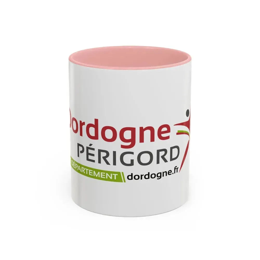 Flag of Dordogne France - Accent Coffee Mug 11oz Pink - Go Mug Yourself