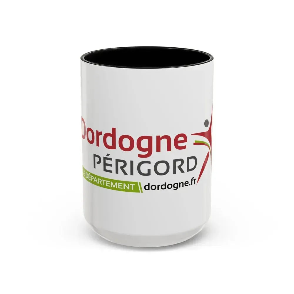 Flag of Dordogne France - Accent Coffee Mug 15oz Black - Go Mug Yourself