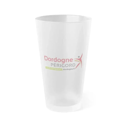 Flag of Dordogne France - Frosted Pint Glass 16oz 16oz Frosted - Go Mug Yourself
